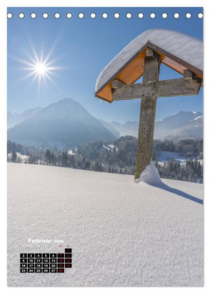 Produktbild: Leichte Wanderziele um Oberstdorf (Tischkalender 2026 DIN A5 hoch), CALVENDO Monatskalender