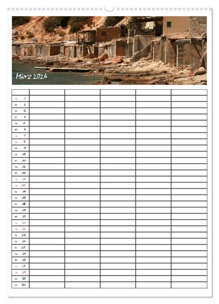 Produktbild: Ibiza / Familienplaner (hochwertiger Premium Wandkalender 2026 DIN A2 hoch), Kunstdruck in Hochglanz