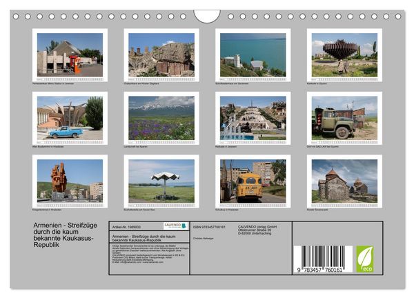 Produktbild: Armenien - Streifz&uuml;ge durch die kaum bekannte Kaukasus-Republik (Wandkalender 2026 DIN A4 quer), CALVENDO Monatskalender