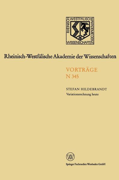 Produktbild: Variationsrechnung heute
