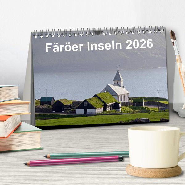 Produktbild: F&auml;r&ouml;er Inseln 2026 (Tischkalender 2026 DIN A5 quer), CALVENDO Monatskalender