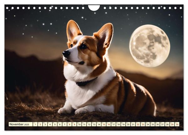 Welsh Corgi Pembroke (Wandkalender 2025 DIN A4 quer), CALVENDO Monatskalender