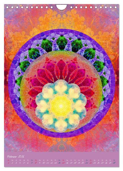 Produktbild: BLUMEN MANDALAS (Wandkalender 2026 DIN A4 hoch), CALVENDO Monatskalender