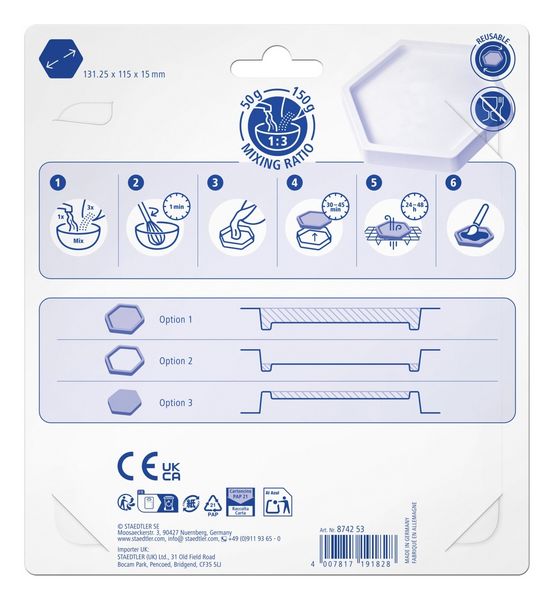 Produktbild: STAEDTLER FIMO Gie&szlig;form Schale sechseck, 1 St&uuml;ck