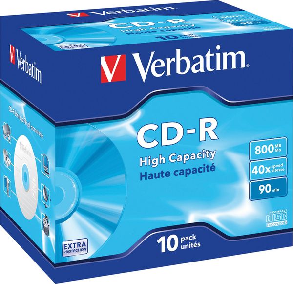VERBATIM CD-R 800MB 40x 10er JewelCase