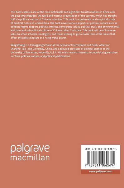 Produktbild: Political Culture and Participation in Urban China