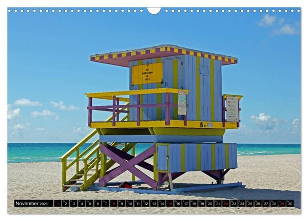 Produktbild: MIAMI (Wandkalender 2026 DIN A3 quer), CALVENDO Monatskalender