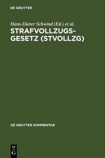 Produktbild: Strafvollzugsgesetz (StVollzG)