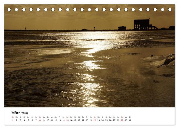 Produktbild: St. Peter Ording 2026 (Tischkalender 2026 DIN A5 quer), CALVENDO Monatskalender