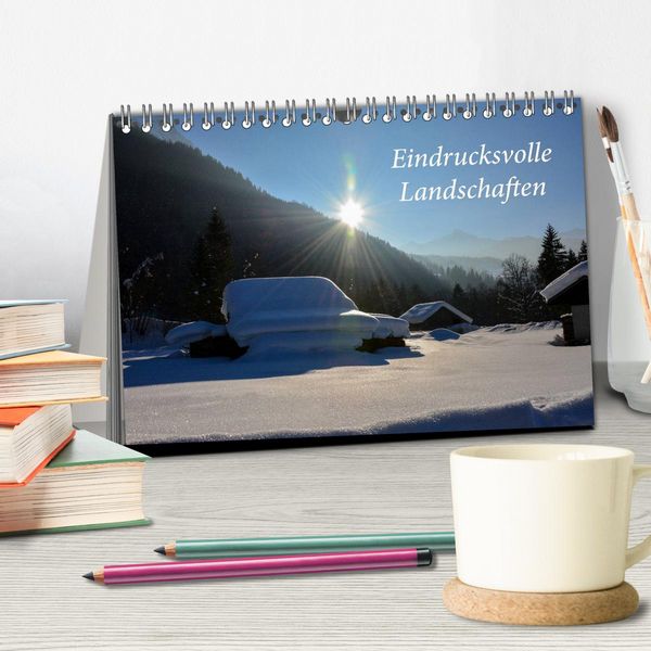 Produktbild: Eindrucksvolle Landschaften (Tischkalender 2026 DIN A5 quer), CALVENDO Monatskalender