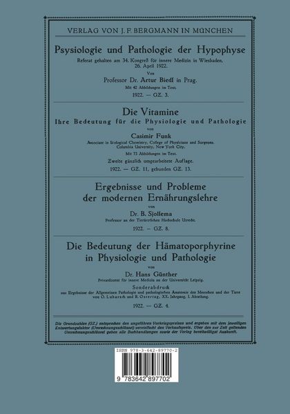Produktbild: Die pathologische Physiologie des Gesamtstoff- und Kraftwechsels bei der Ern&auml;hrung des Menschen