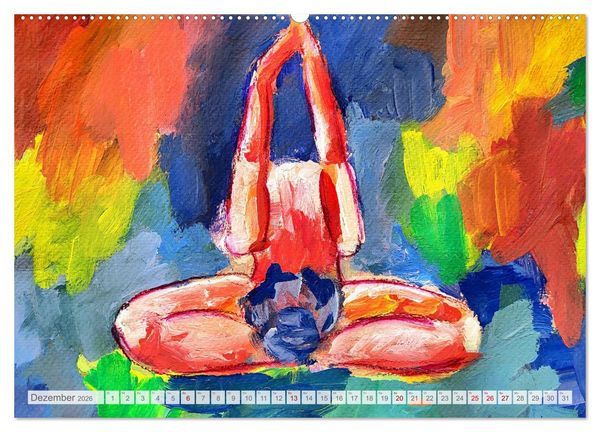 Produktbild: Yin Yoga Art - K&uuml;nstlerische Darstellung von Yin Yoga Asanas (hochwertiger Premium Wandkalender 2026 DIN A2 quer), Kunstdruck in Hochglanz
