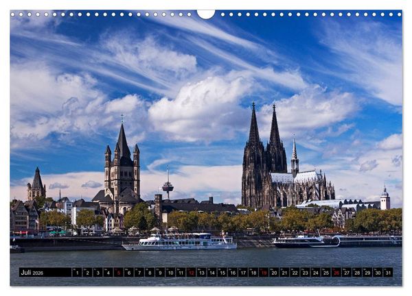 Produktbild: K&Ouml;LN AUSBLICK - RHEINBLICK (Wandkalender 2026 DIN A3 quer), CALVENDO Monatskalender