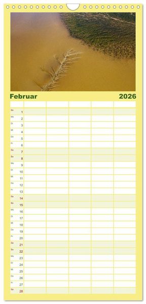 Produktbild: Familienplaner 2026 - Das Wattenmeer aus der Vogelperspektive mit 5 Spalten (Wandkalender, 21 x 45 cm) CALVENDO