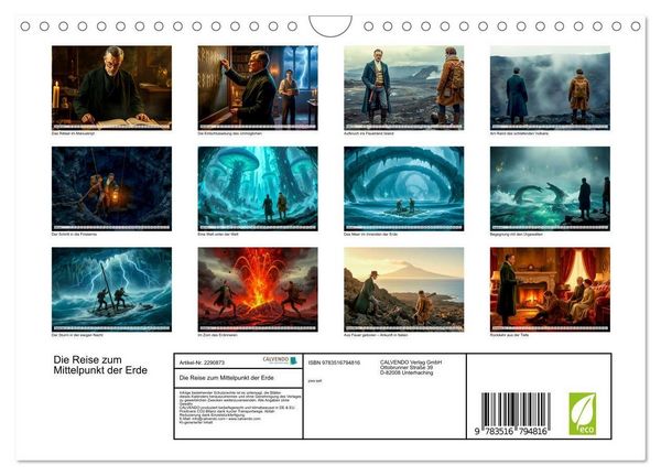 Produktbild: Die Reise zum Mittelpunkt der Erde (Wandkalender 2027 DIN A4 quer), CALVENDO Monatskalender