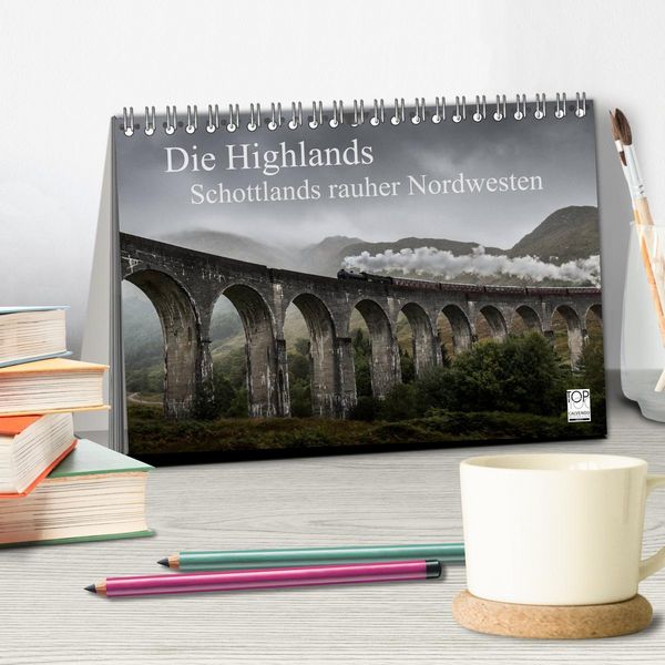 Produktbild: Die Highlands - Schottlands rauher Nordwesten (Tischkalender 2026 DIN A5 quer), CALVENDO Monatskalender
