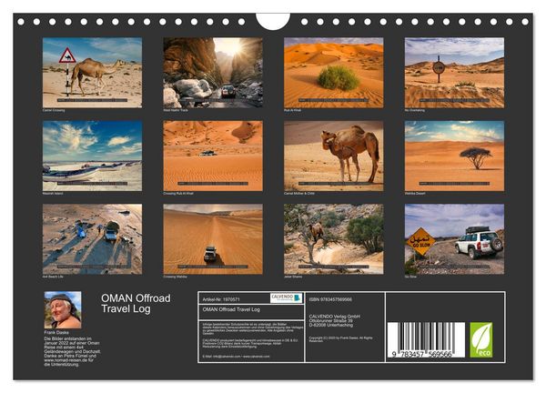 Produktbild: OMAN Offroad Travel Log (Wandkalender 2026 DIN A4 quer), CALVENDO Monatskalender