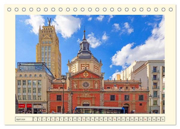 Produktbild: Madrid &ndash; Metropole mit Herz (Tischkalender 2026 DIN A5 quer), CALVENDO Monatskalender