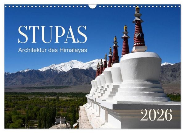 Produktbild: Stupas &ndash; Architektur des Himalayas (Wandkalender 2026 DIN A3 quer), CALVENDO Monatskalender
