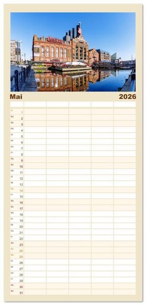 Produktbild: Familienplaner 2026 - Baltimore. Maritimer Charme an der Ostk&uuml;ste der USA mit 5 Spalten (Wandkalender, 21 x 45 cm) CALVENDO