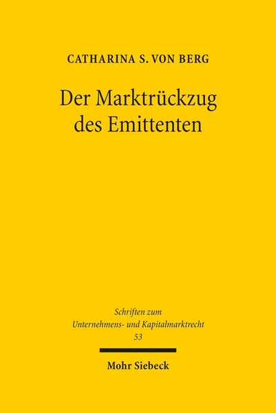 Produktbild: Der Marktr&uuml;ckzug des Emittenten
