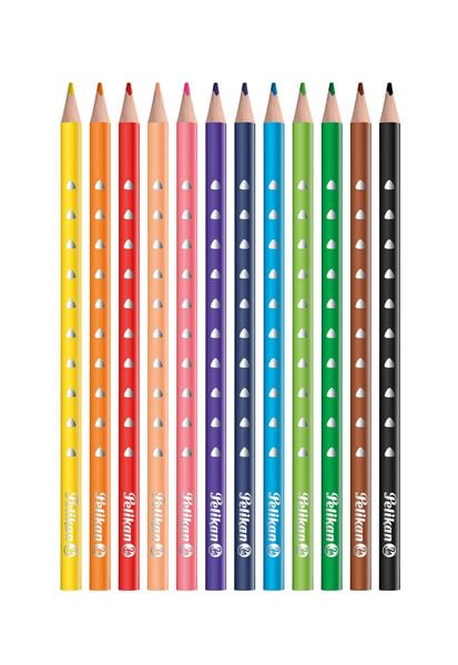 Produktbild: Pelikan Buntstifte SILVERINO dreieckig d&uuml;nn, 12er Set
