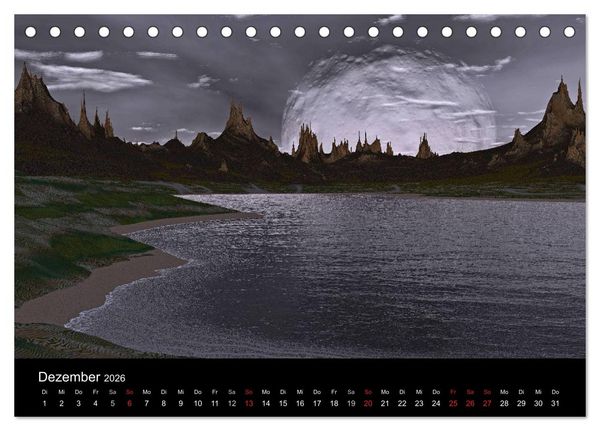 Produktbild: Fantasie-Planeten (Tischkalender 2026 DIN A5 quer), CALVENDO Monatskalender