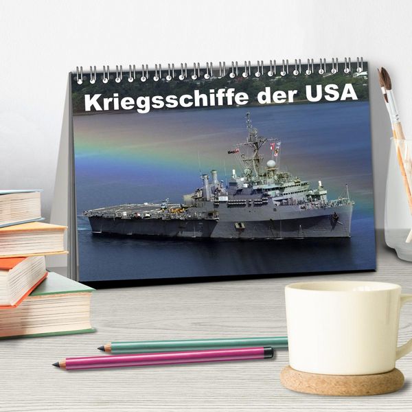 Produktbild: Kriegsschiffe der USA (Tischkalender 2026 DIN A5 quer), CALVENDO Monatskalender