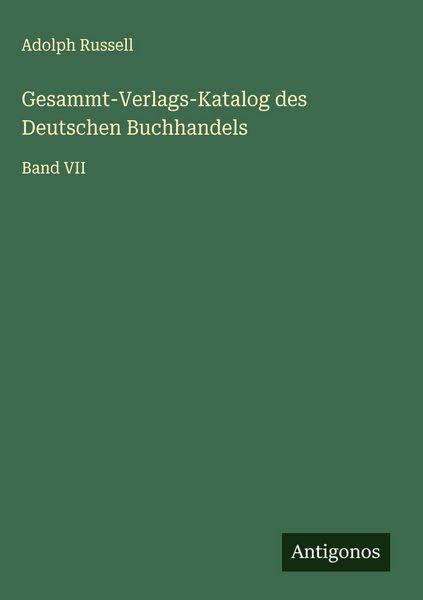 Produktbild: Gesammt-Verlags-Katalog des Deutschen Buchhandels