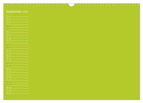 Produktbild: Bastel-Geburtstagskalender gr&uuml;n / Geburtstagskalender (Wandkalender 2026 DIN A3 quer), CALVENDO Monatskalender