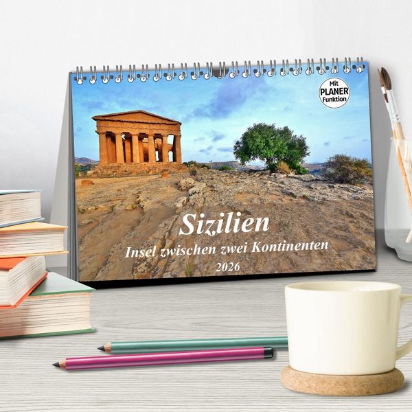 Produktbild: Sizilien - Insel zwischen zwei Kontinenten (Tischkalender 2026 DIN A5 quer), CALVENDO Monatskalender