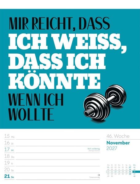 Produktbild: Klartext Spr&uuml;chekalender Wochenplaner 2027