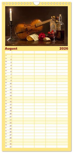 Produktbild: Familienplaner 2026 - Centralto Viola und Violino mit 5 Spalten (Wandkalender, 21 x 45 cm) CALVENDO