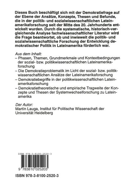 Produktbild: Demokratietheorie in Lateinamerika