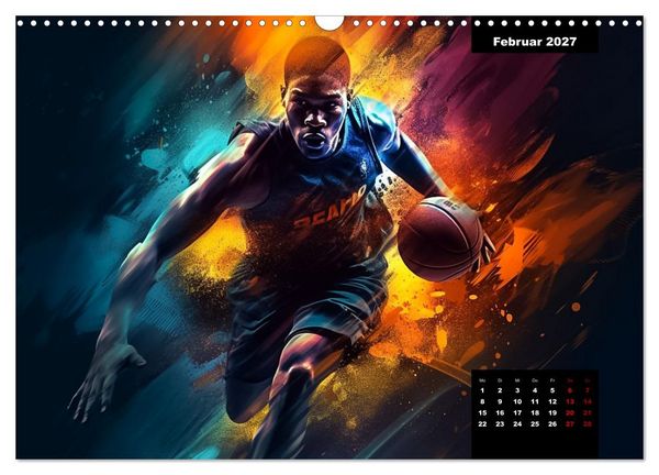 Produktbild: Faszination Basketball (Wandkalender 2027 DIN A3 quer), CALVENDO Monatskalender