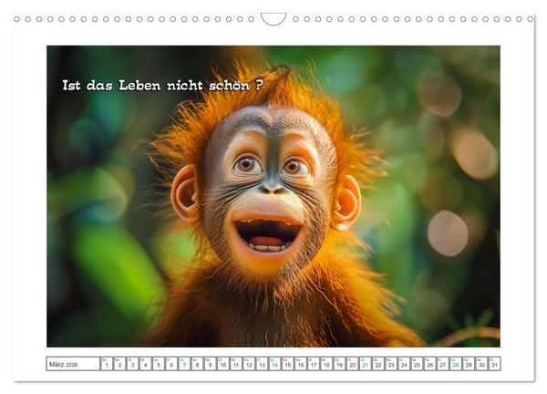 Produktbild: Humorvoll durch das Jahr (Wandkalender 2026 DIN A3 quer), CALVENDO Monatskalender
