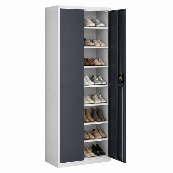 Produktbild: Stahl Schuhschrank Malivo 80 x 180 x 40 cm