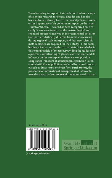Produktbild: Intercontinental Transport of Air Pollution