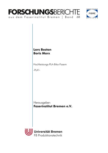 Hochleistungs-PLA-Biko-Fasern, Taschenbuch von Boris Marx , Lars Bostan, BoD – Books on Demand, 9783756214891