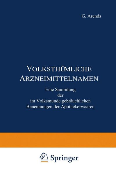 Produktbild: Volksth&uuml;mliche Arzneimittelnamen