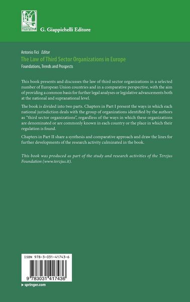 Produktbild: The Law of Third Sector Organizations in Europe