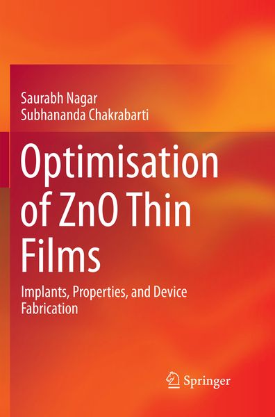 Produktbild: Optimisation of ZnO Thin Films