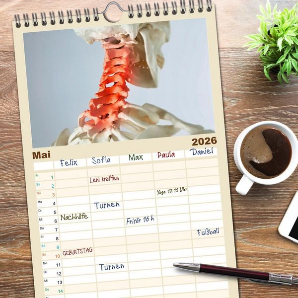 Produktbild: Familienplaner 2026 - Chiropraktik - mit den H&auml;nden behandeln mit 5 Spalten (Wandkalender, 21 x 45 cm) CALVENDO