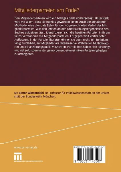 Produktbild: Mitgliederparteien am Ende?