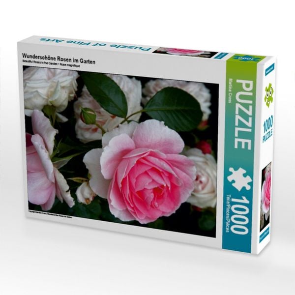CALVENDO Puzzle Wunderschöne Rosen im Garten | 1000 Teile Lege-Größe 64x48cm Foto-Puzzle für glückliche Stunden