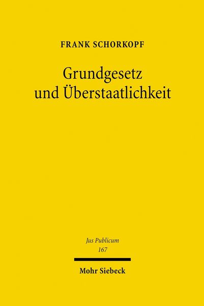 Produktbild: Grundgesetz und &Uuml;berstaatlichkeit