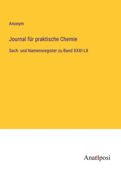 Produktbild: Journal f&uuml;r praktische Chemie