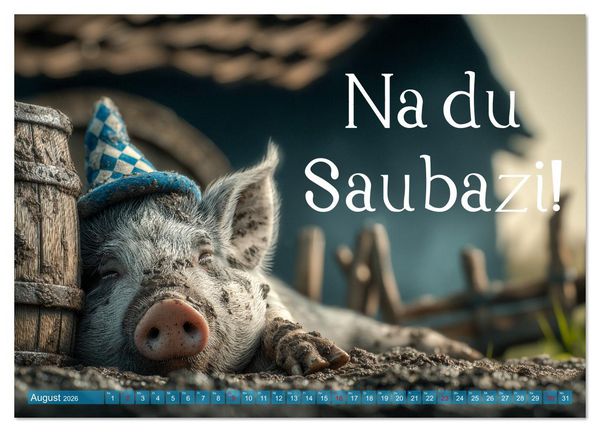 Produktbild: Bayrisch schimpfen - Mundart und Dialekt aus Bayern mit Schimpfw&ouml;rtern (hochwertiger Premium Wandkalender 2026 DIN A2 quer), Kunstdruck in Hochglanz