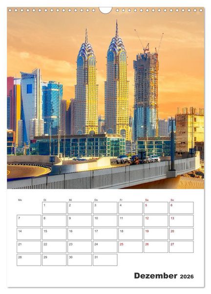 Produktbild: Dubai - Urlaubsplaner (Wandkalender 2026 DIN A3 hoch), CALVENDO Monatskalender