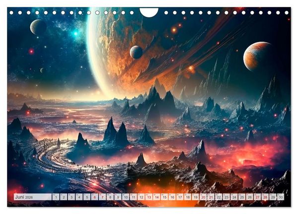 Produktbild: SCIENCE-FICTION Leben auf fernen Planeten (Wandkalender 2026 DIN A4 quer), CALVENDO Monatskalender